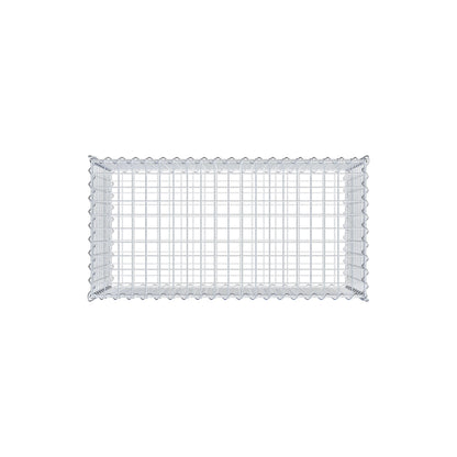 Gabion 100 cm x 50 cm x 50 cm (L x H x P), mailles 5 cm x 5 cm, spirale