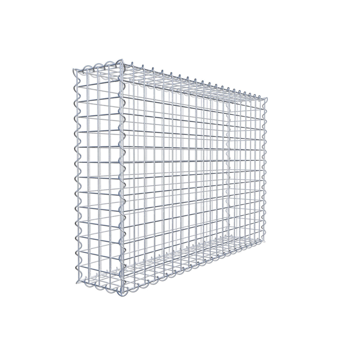 Gabion 100 cm x 70 cm x 20 cm (L x H x D), maskestørrelse 5 cm x 5 cm, spiral