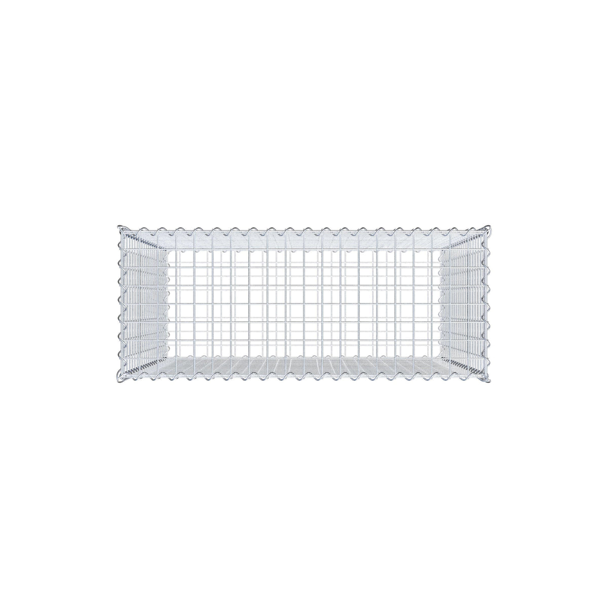 Gabion 100 cm x 100 cm x 40 cm (L x H x P), mailles 5 cm x 5 cm, spirale