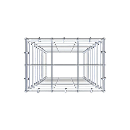 Monteret gabion type 3 100 cm x 30 cm x 20 cm (L x H x D), maskestørrelse 10 cm x 10 cm, C-ring