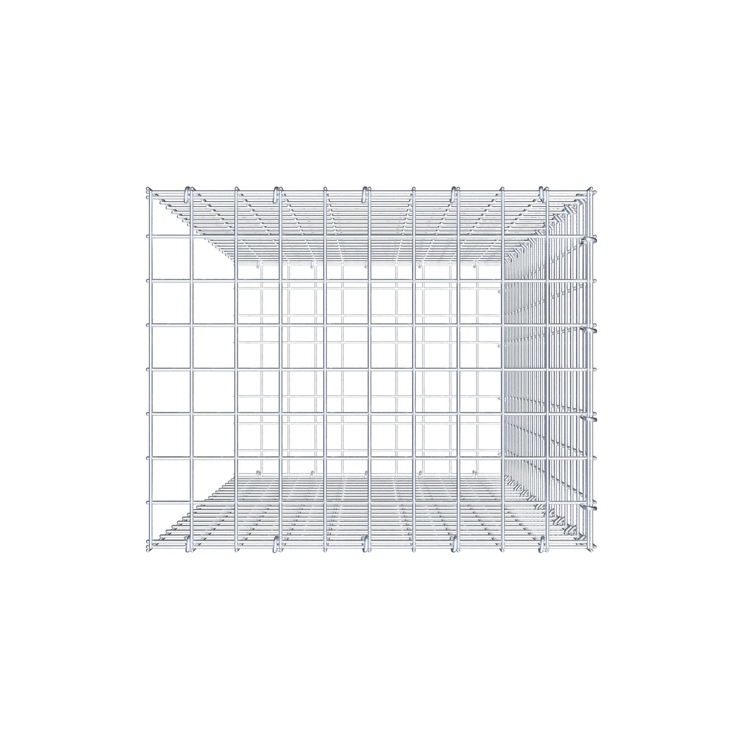 Fourche rapportée type 2 100 cm x 50 cm x 40 cm (L x H x P), mailles 5 cm x 5 cm, anneau C