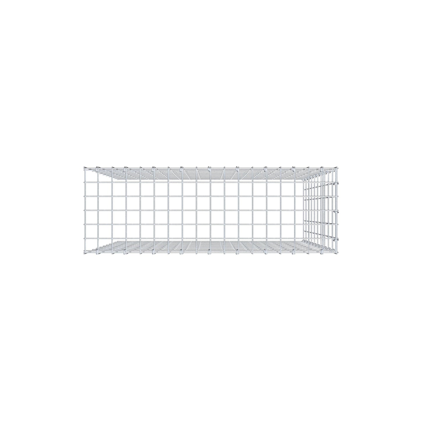 Fourche rapportée type 4 100 cm x 90 cm x 30 cm (L x H x P), mailles 5 cm x 10 cm, anneau C