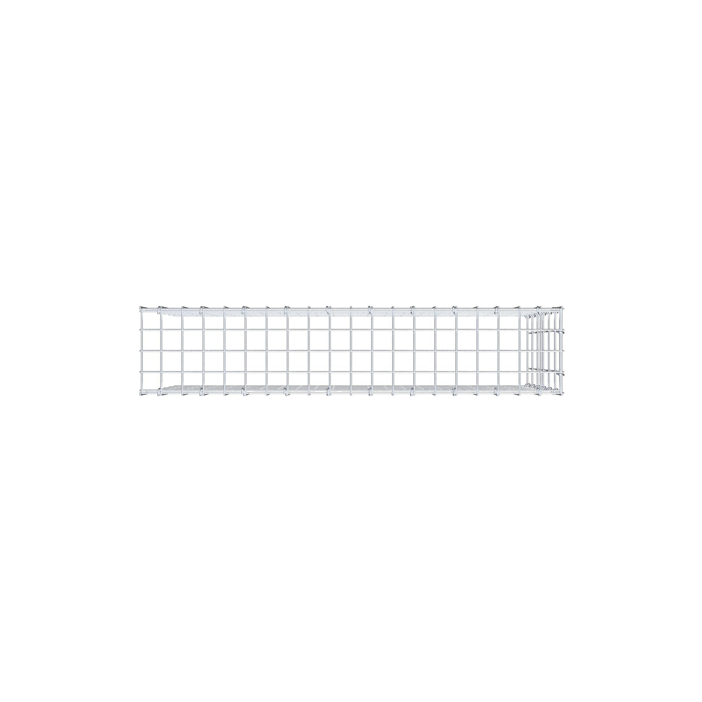 Type 4 oplegkorf 100 cm x 60 cm x 20 cm (L x H x D), maaswijdte 5 cm x 10 cm, C-ring