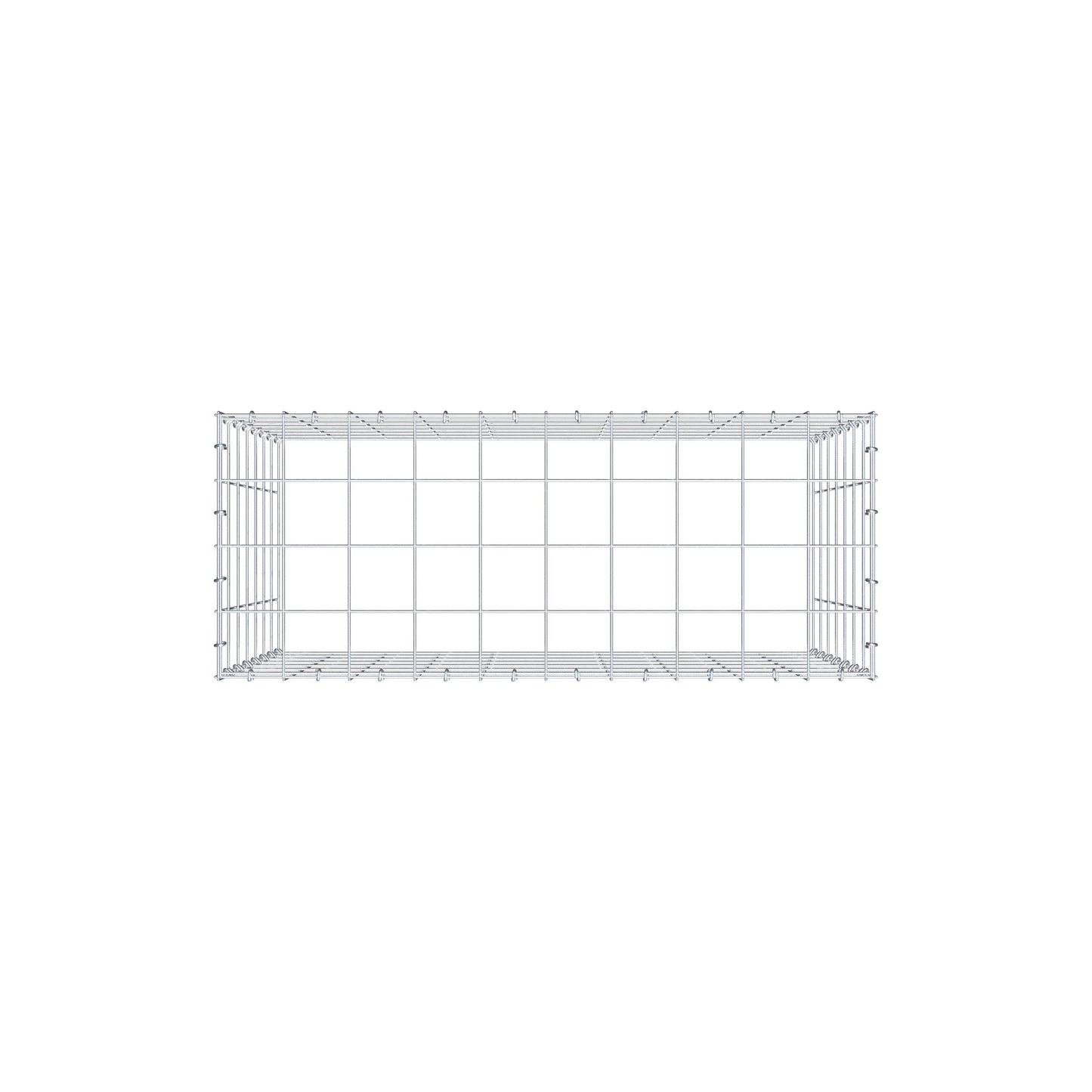 Fourche rapportée type 3 100 cm x 70 cm x 40 cm (L x H x P), mailles 10 cm x 10 cm, anneau en C