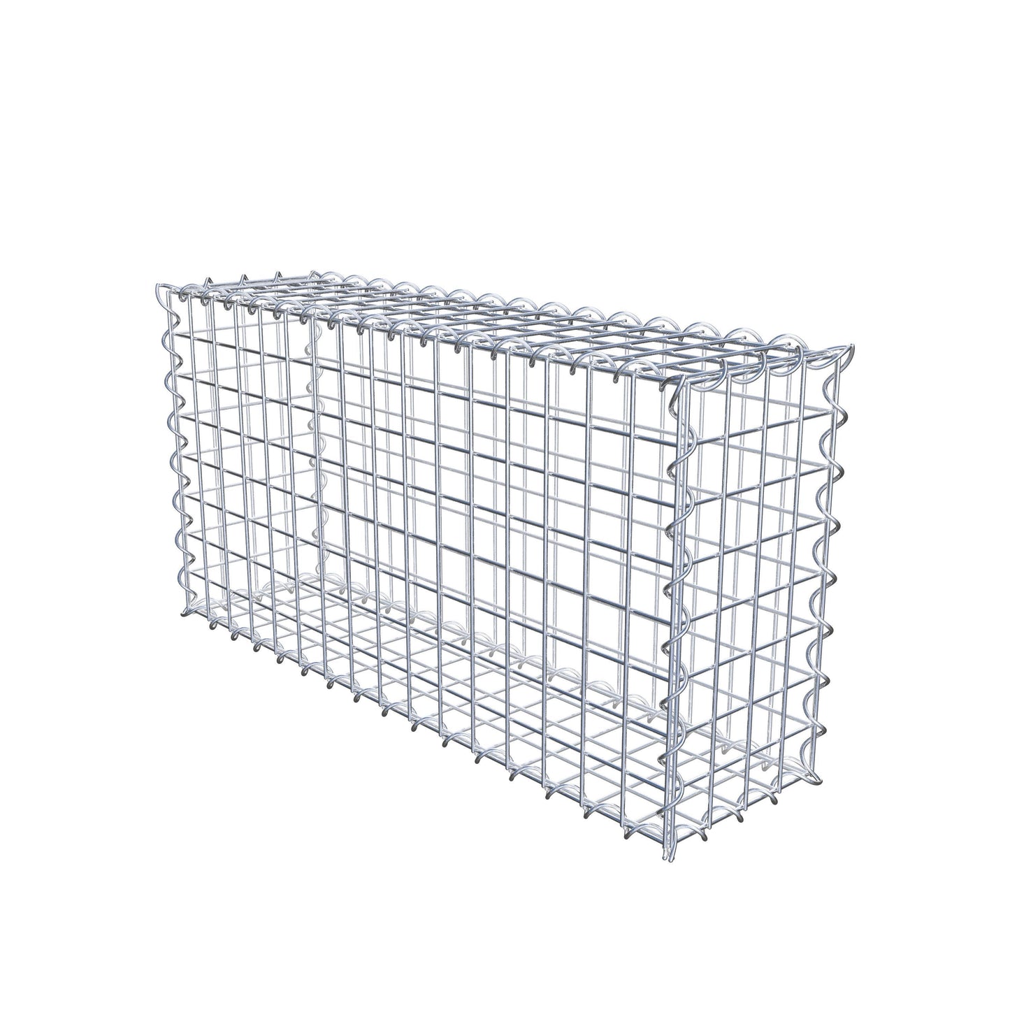 Gabione 80 cm x 40 cm x 20 cm (L x H x T), Maschenweite 5 cm x 5 cm, Spirale