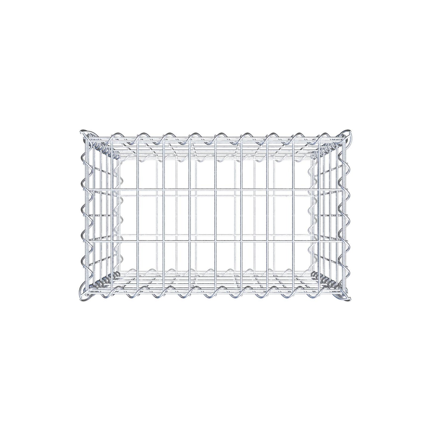 Gabbione 50 cm x 50 cm x 30 cm (L x H x P), maglia 5 cm x 10 cm, spirale