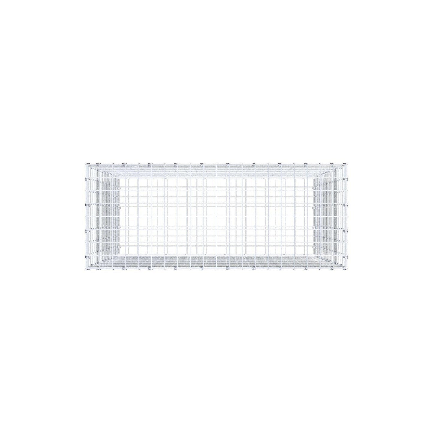 Gabbione 100 cm x 100 cm x 40 cm (L x H x P), maglia 5 x 5 cm, anello a spirale
