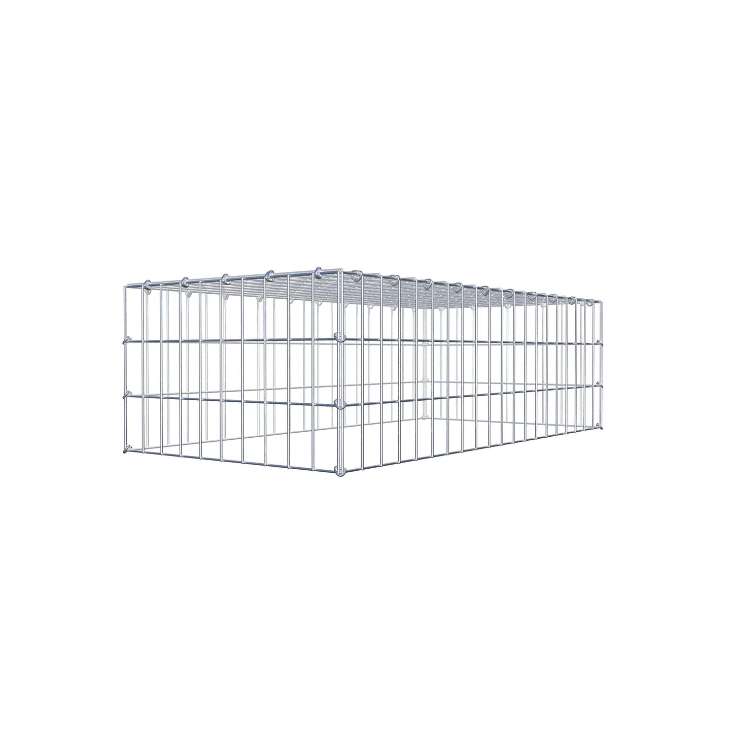 Anbaugabione Typ 3 100 cm x 30 cm x 50 cm (L x H x T), Maschenweite 5 cm x 10 cm, C-Ring