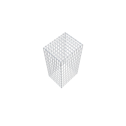 Typ 3 påbyggnadsgabion 100 cm x 40 cm x 50 cm (L x H x D), maskstorlek 5 cm x 10 cm, C-ring