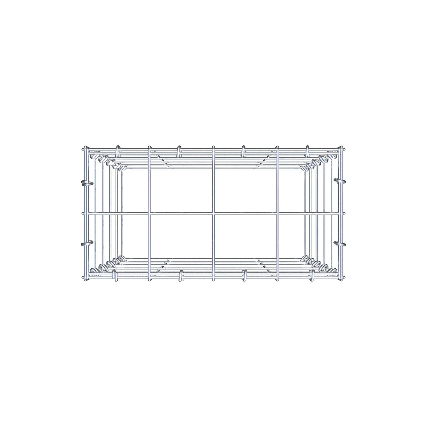 Anbaugabione Typ 3 50 cm x 40 cm x 20 cm (L x H x T), Maschenweite 10 cm x 10 cm, C-Ring