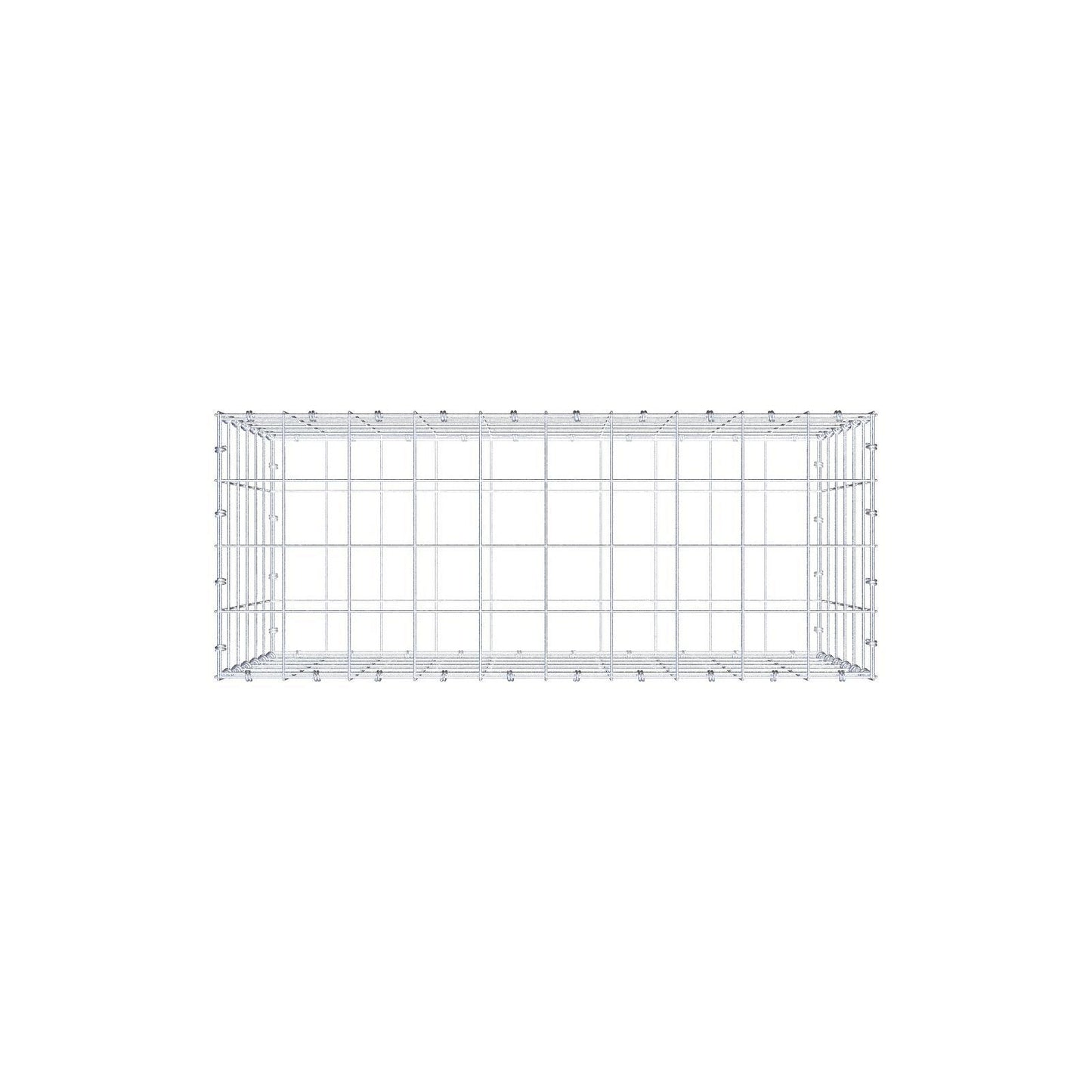 Gabion 100 cm x 60 cm x 40 cm (L x H x D), maskstorlek 10 x 10 cm, spiralring