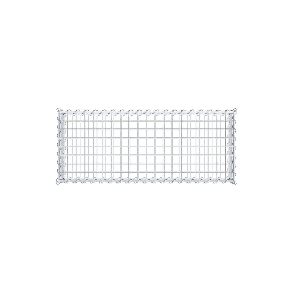 Gavión 100 cm x 20 cm x 40 cm (largo x alto x fondo), malla 5 cm x 5 cm, en espiral