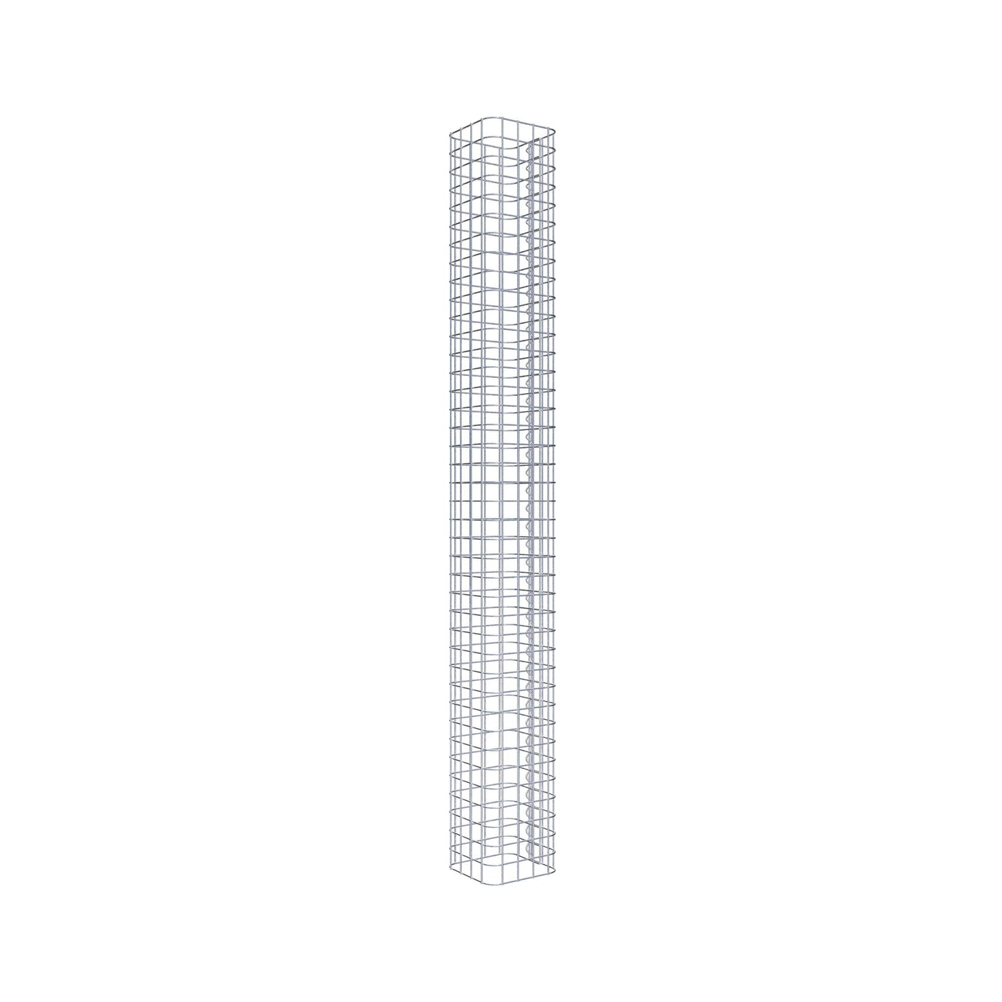 Columna rectangular de gaviones galvanizados en caliente, 22 cm x 22 cm, 200 cm de altura, MW 5 cm x 5 cm