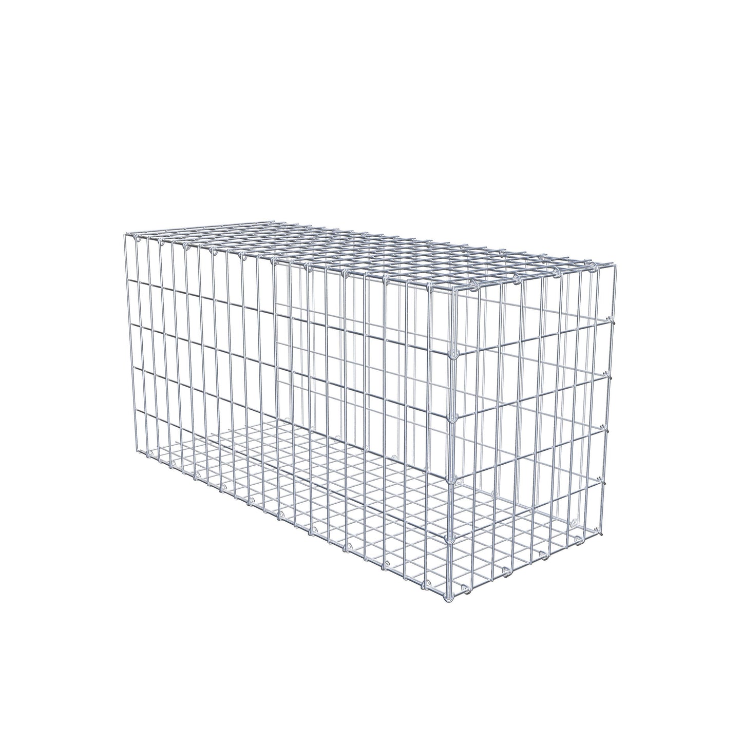 Mounted gabion type 2 100 cm x 50 cm x 40 cm, mesh size 5 cm x 10 cm, C-ring