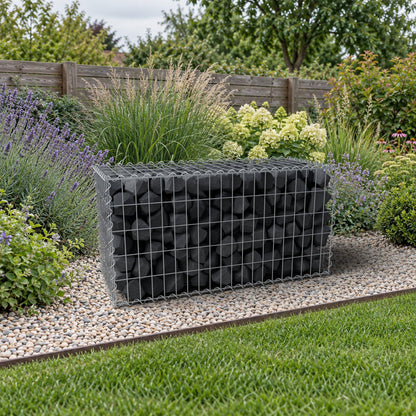 Gabion 100 cm x 50 cm x 40 cm (L x H x P), mailles 5 cm x 10 cm, spirale