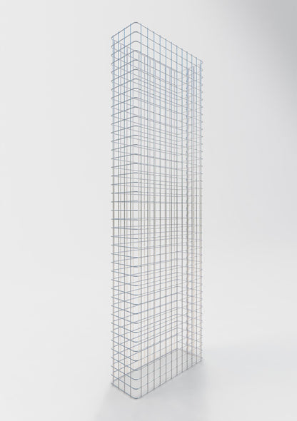 Gabionenzaun Länge 62 cm, Höhe 180 cm, Tiefe 22 cm, Maschenweite 5 x 5 cm
