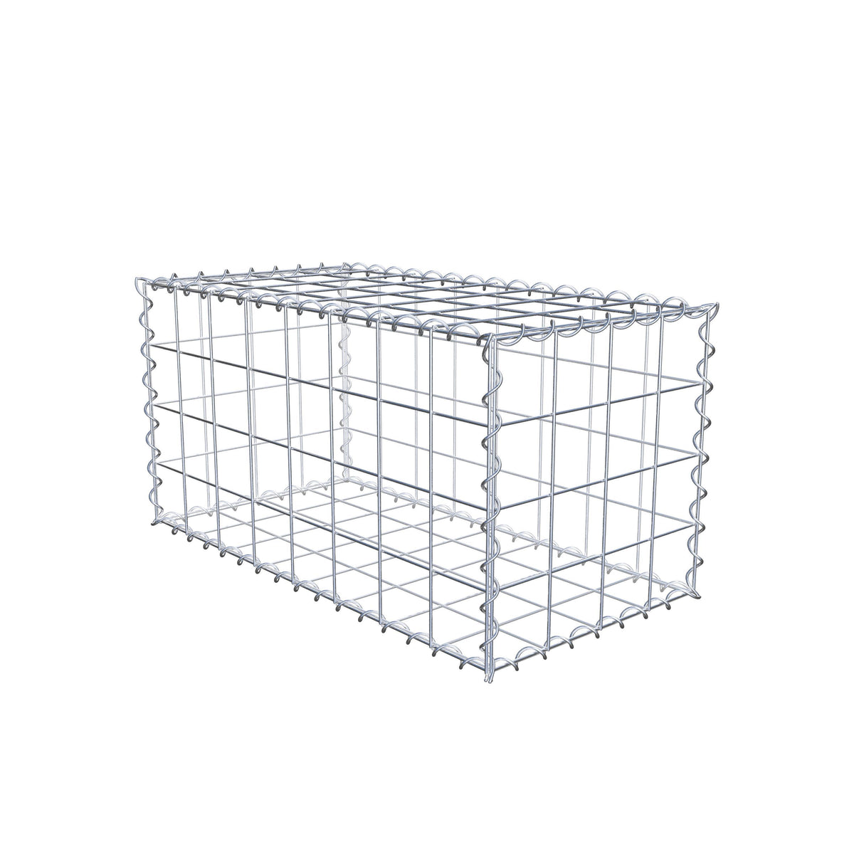 Gabbione 80 cm x 40 cm x 40 cm (L x H x P), maglia 10 cm x 10 cm, spirale