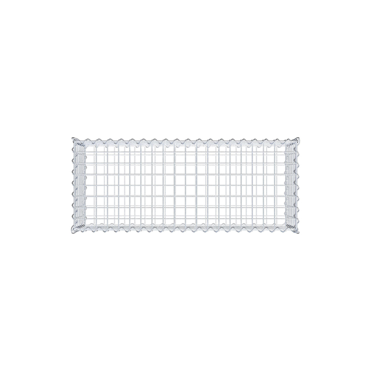 Schanskorf 100 cm x 30 cm x 40 cm (L x H x D), maaswijdte 5 cm x 5 cm, spiraalvormig