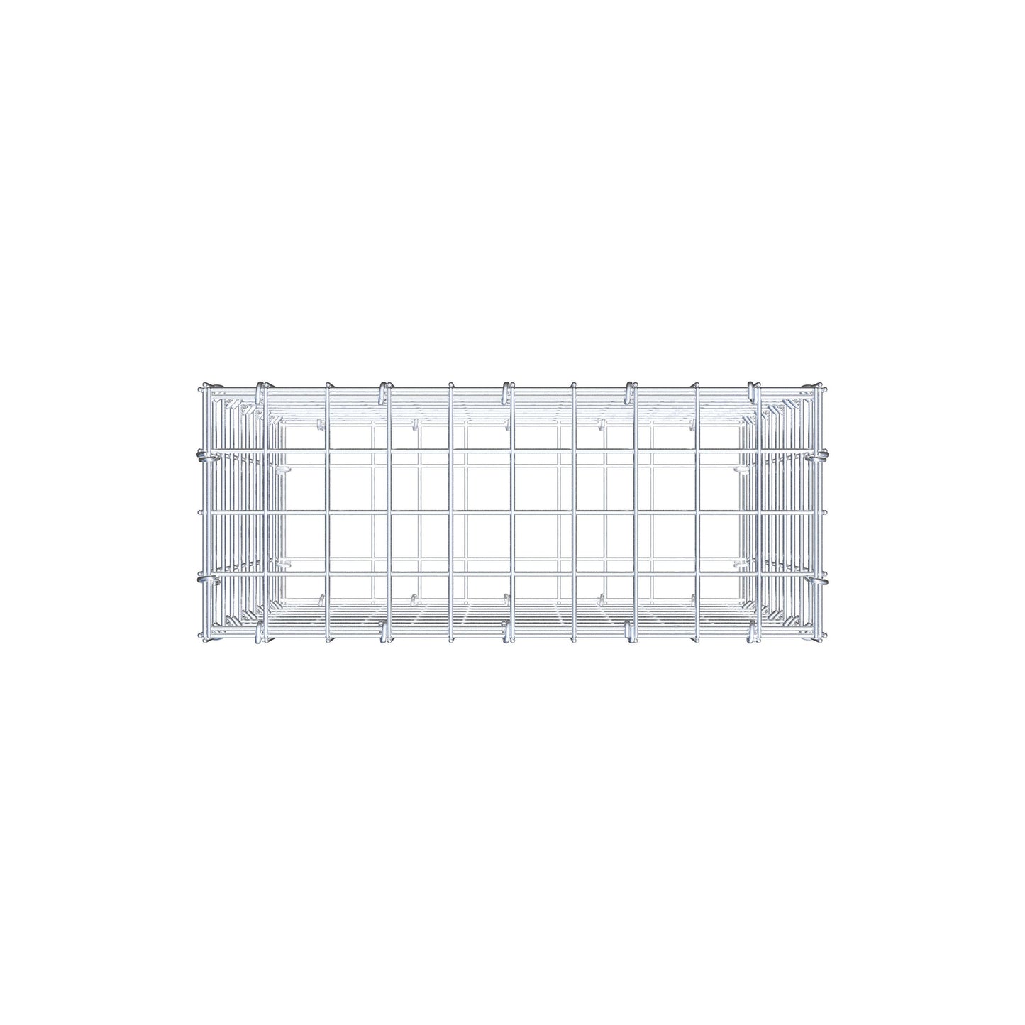 Gabbione 50 cm x 50 cm x 20 cm (L x H x P), maglia 5 cm x 5 cm, anello a C