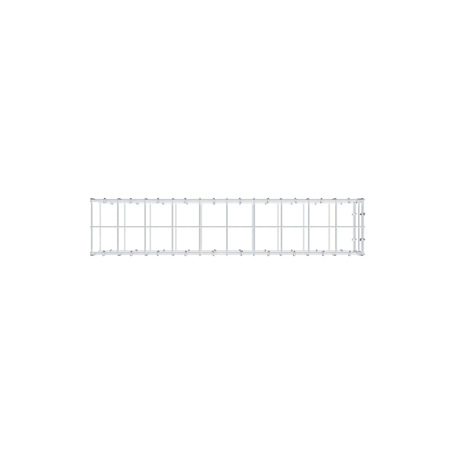 Gavión acoplable tipo 2 100 cm x 20 cm x 20 cm (L x A x P), malla 10 cm x 10 cm, anillo en C
