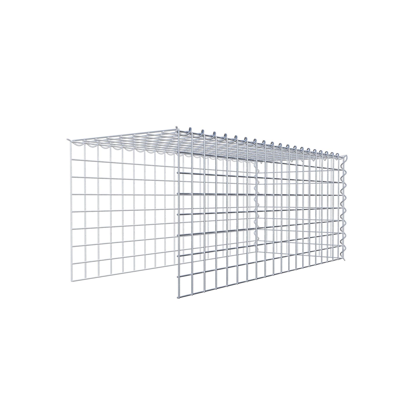 Anbaugabione Typ 4 100 cm x 40 cm x 40 cm (L x H x T), Maschenweite 5 cm x 5 cm, Spirale