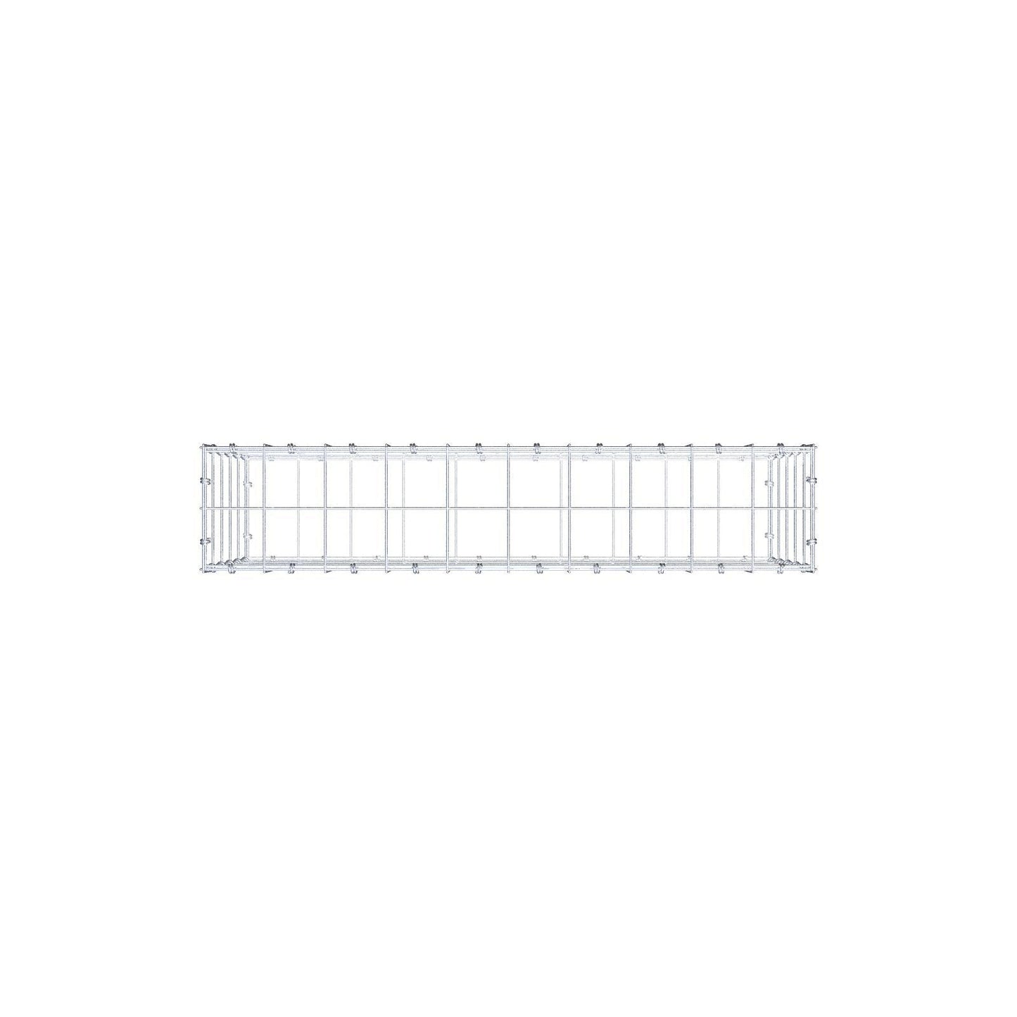 Schanskorf 100 cm x 50 cm x 20 cm (L x H x D), maaswijdte 10 x 10 cm, spiraalring