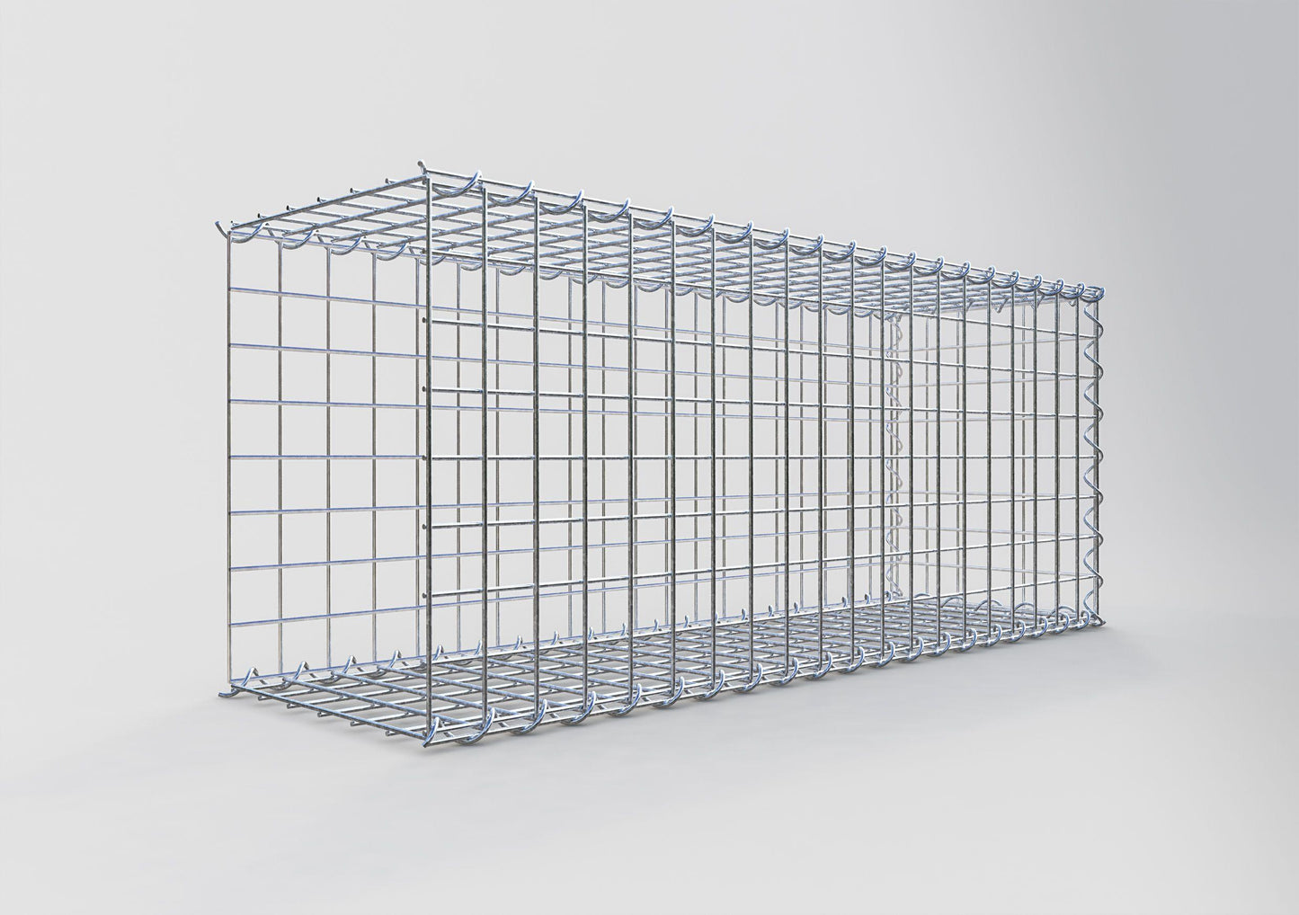 Gavión adulto tipo 2 100 cm x 40 cm x 30 cm (largo x alto x profundidad), tamaño de malla 5 cm x 5 cm, espiral