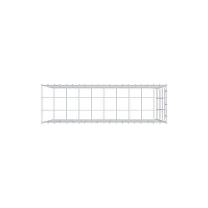 Typ 4 påbyggnadsgabion 100 cm x 60 cm x 30 cm (L x H x D), maskstorlek 10 cm x 10 cm, C-ring