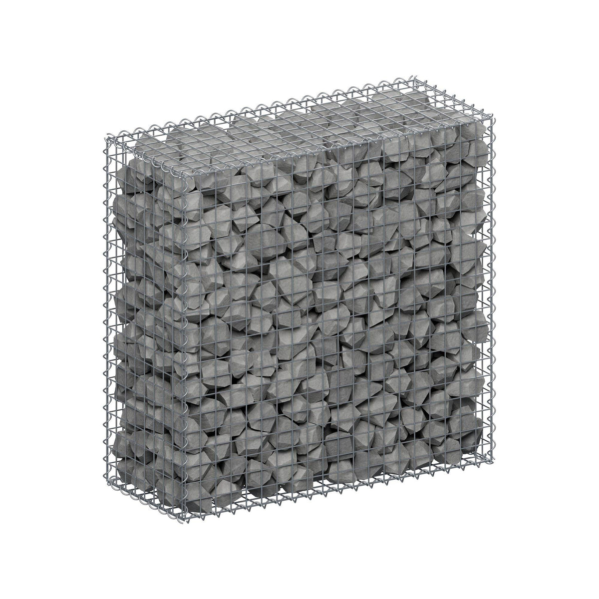 Gabion 100 cm x 100 cm x 40 cm (L x H x P), mailles 5 cm x 5 cm, spirale