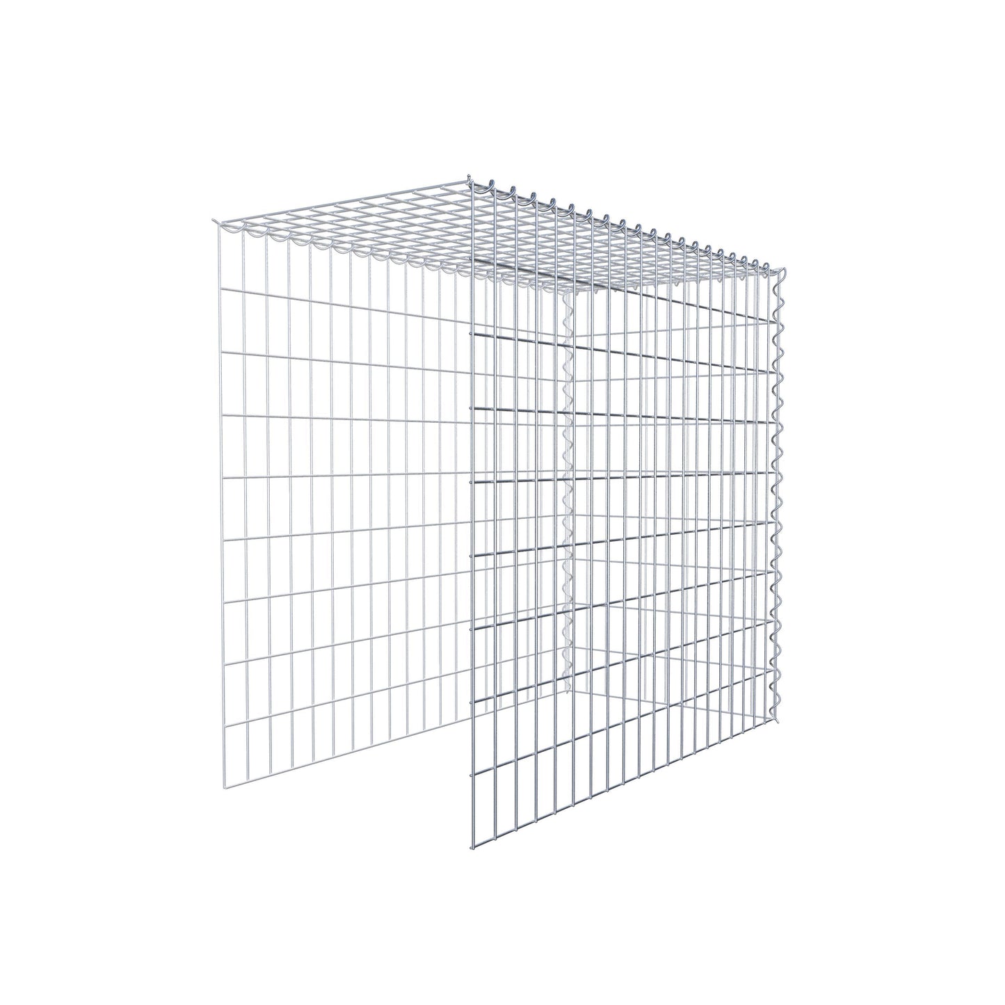 Gabion rapporté type 4 100 cm x 90 cm x 50 cm (L x H x P), mailles 5 cm x 10 cm, spirale