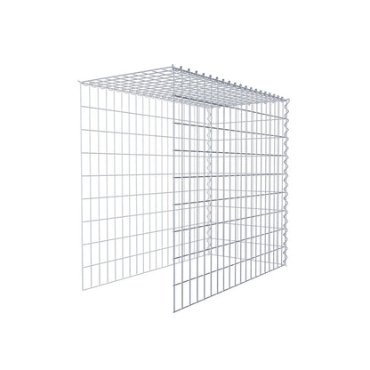 Gabion rapporté type 4 100 cm x 90 cm x 50 cm (L x H x P), mailles 5 cm x 10 cm, spirale