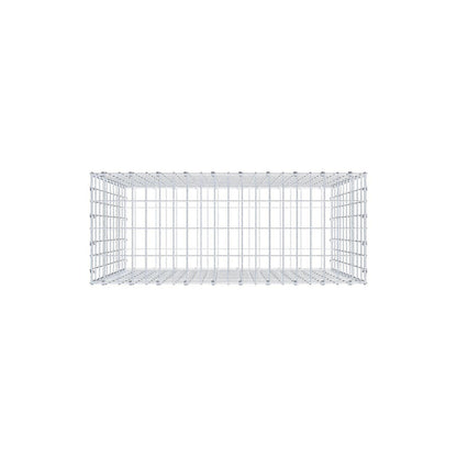 Gabion 100 cm x 100 cm x 40 cm (L x H x D), maskestørrelse 5 x 10 cm, spiralring