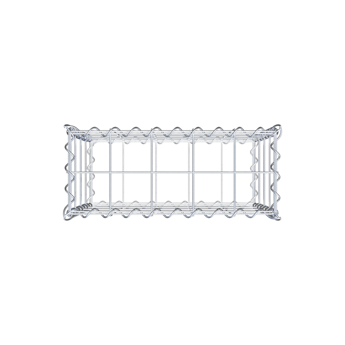 Gabion 50 cm x 40 cm x 20 cm (L x H x D), maskestørrelse 10 cm x 10 cm, spiral