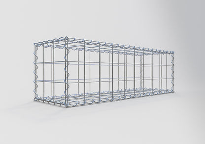 Schanskorf 100 cm x 30 cm x 30 cm (L x H x D), maaswijdte 10 cm x 10 cm, spiraalvormig