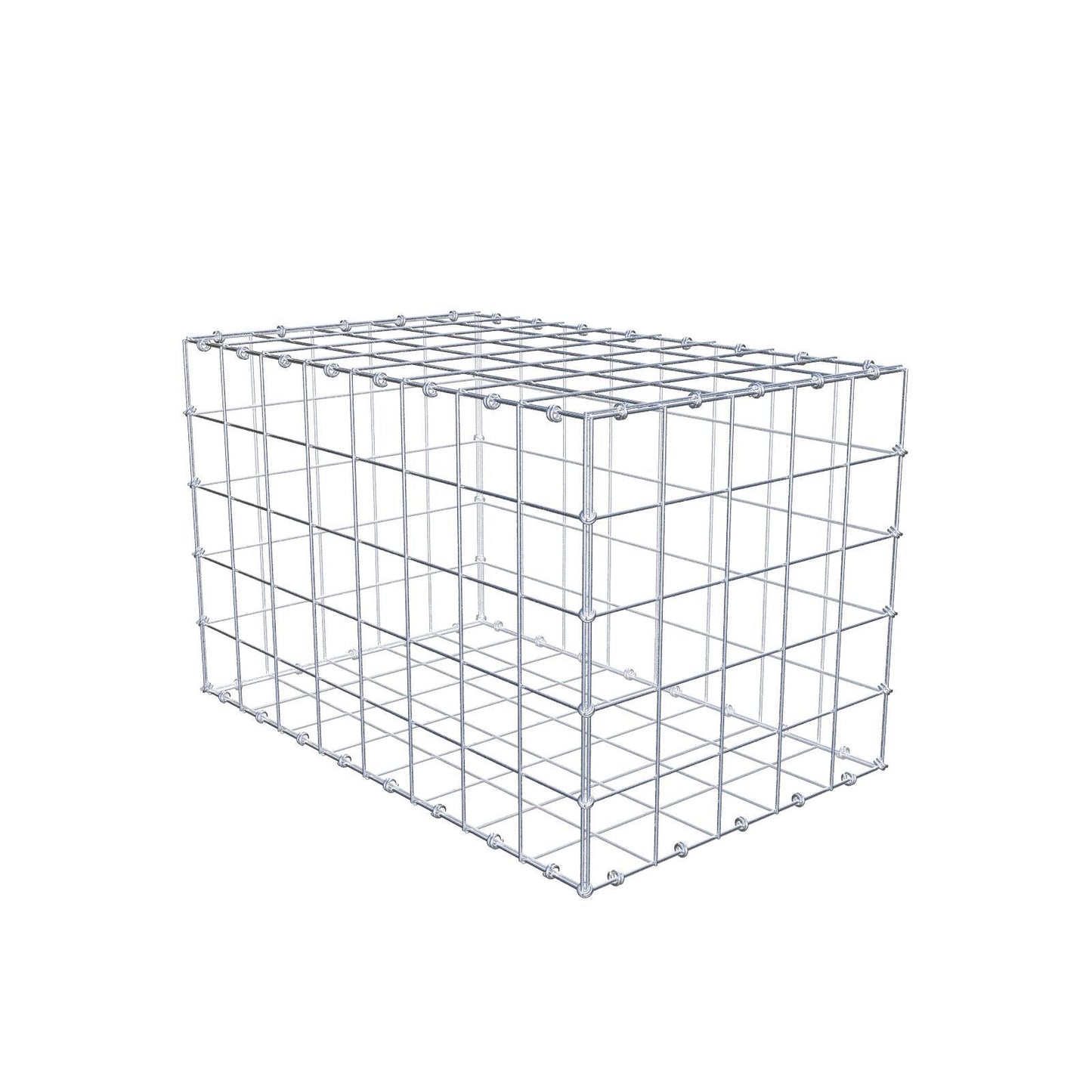 Gabione 80 cm x 50 cm x 50 cm (L x H x T), Maschenweite 10 x 10 cm, Spiralring