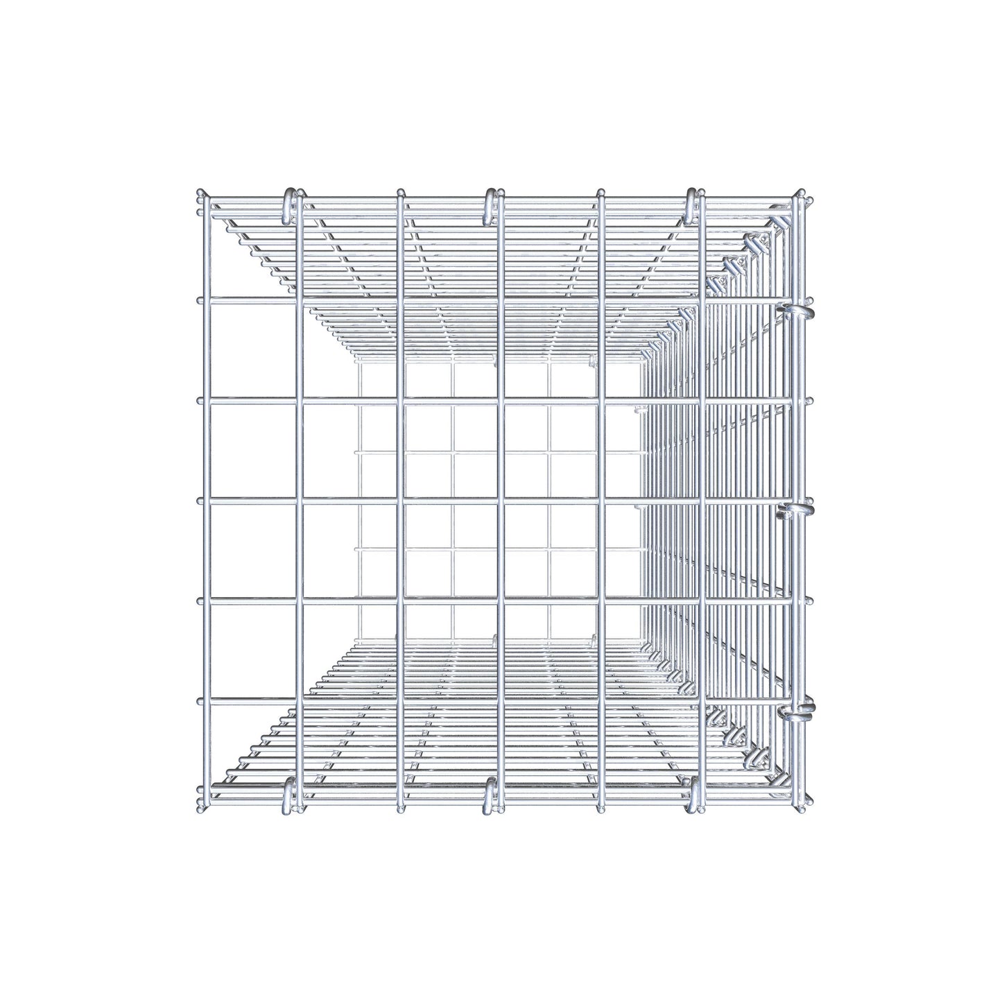 Add-on schanskorf type 2 100 cm x 30 cm x 30 cm (L x H x D), maaswijdte 5 cm x 5 cm, C-ring