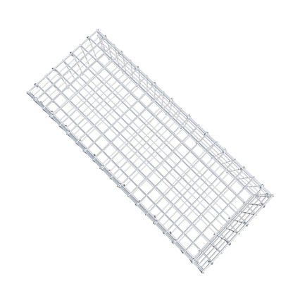 Gabbione 100 cm x 20 cm x 40 cm (L x H x P), maglia 5 cm x 5 cm, anello a C