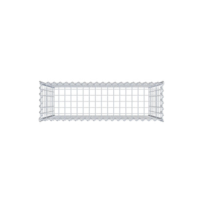 Anbaugabione Typ 3 100 cm x 90 cm x 30 cm (L x H x T), Maschenweite 5 cm x 10 cm, Spirale