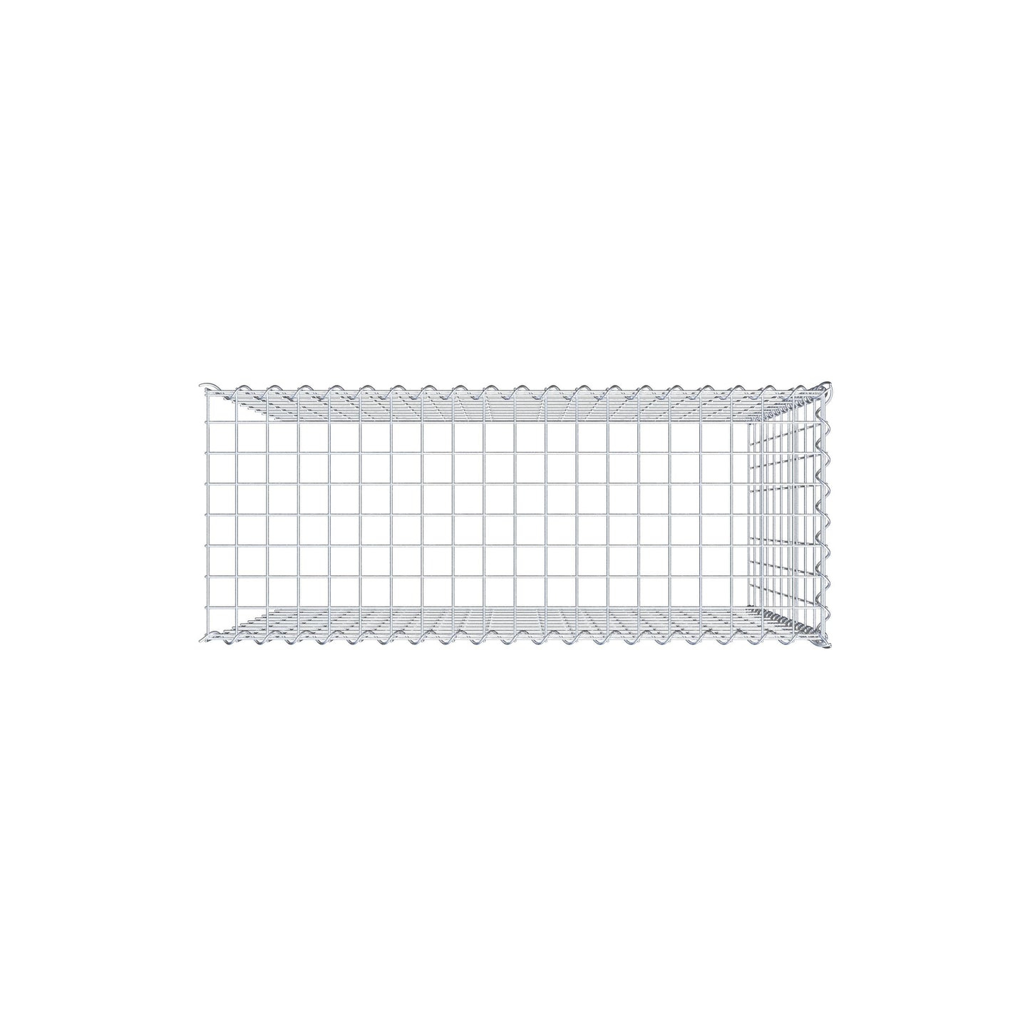 Anbaugabione Typ 4 100 cm x 100 cm x 40 cm (L x H x T), Maschenweite 5 cm x 10 cm, Spirale