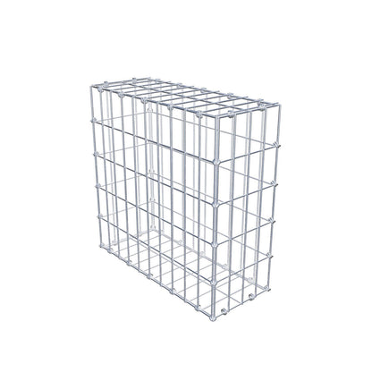 Gabione 50 cm x 50 cm x 20 cm (L x H x T), Maschenweite 5 x 10 cm, Spiralring