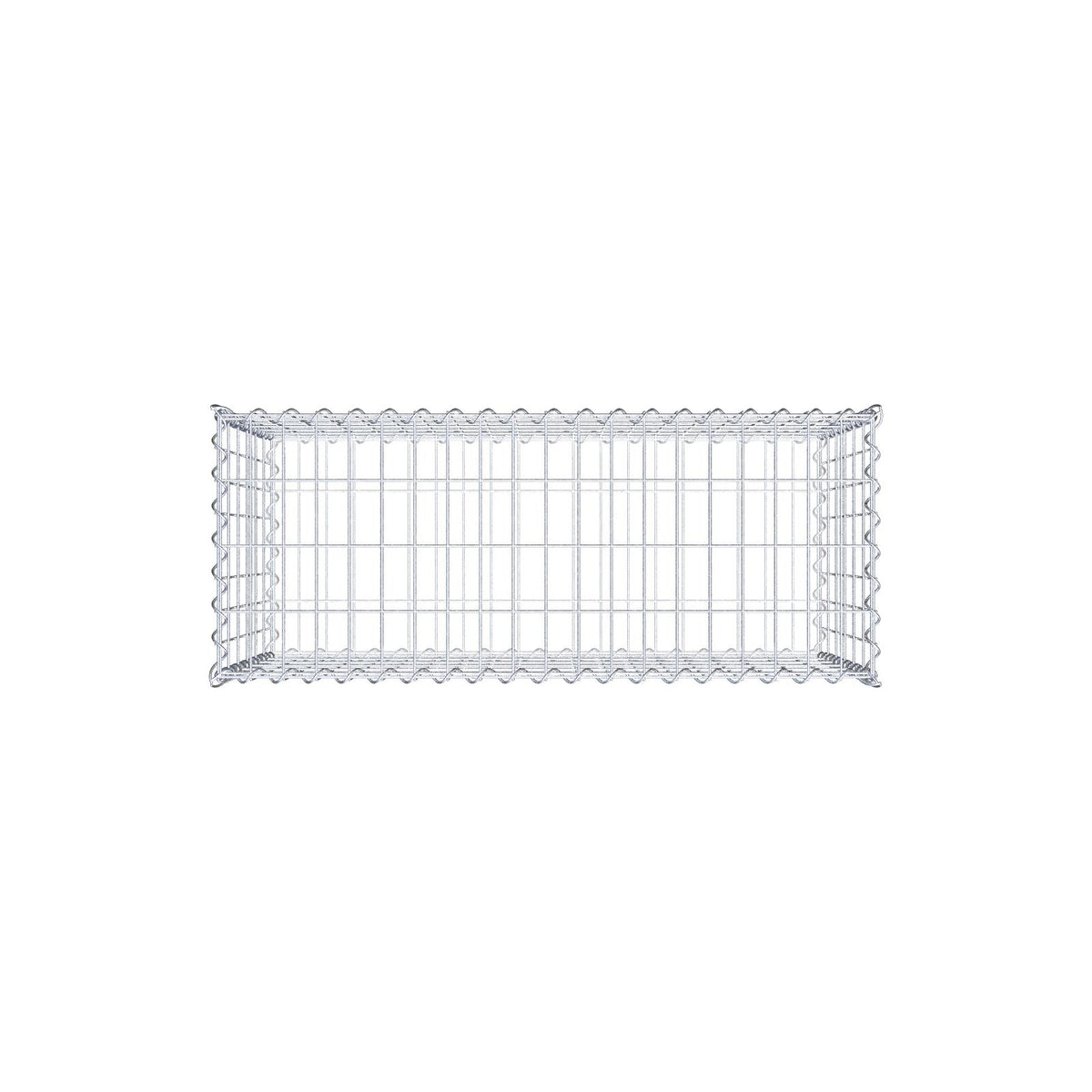 Gabbione 100 cm x 60 cm x 40 cm (L x H x P), maglia 5 cm x 10 cm, spirale