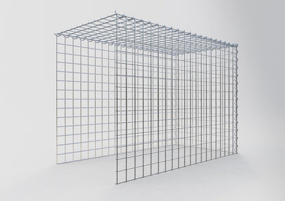 Opvokset gabion type 4 100 cm x 70 cm x 50 cm (L x H x D), maskestørrelse 5 cm x 5 cm, spiral