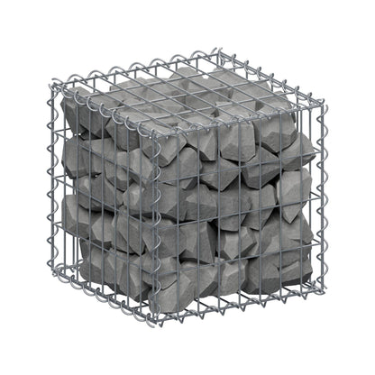 Gabion 40 cm x 40 cm x 40 cm (L x H x D), maskestørrelse 5 cm x 10 cm, spiral
