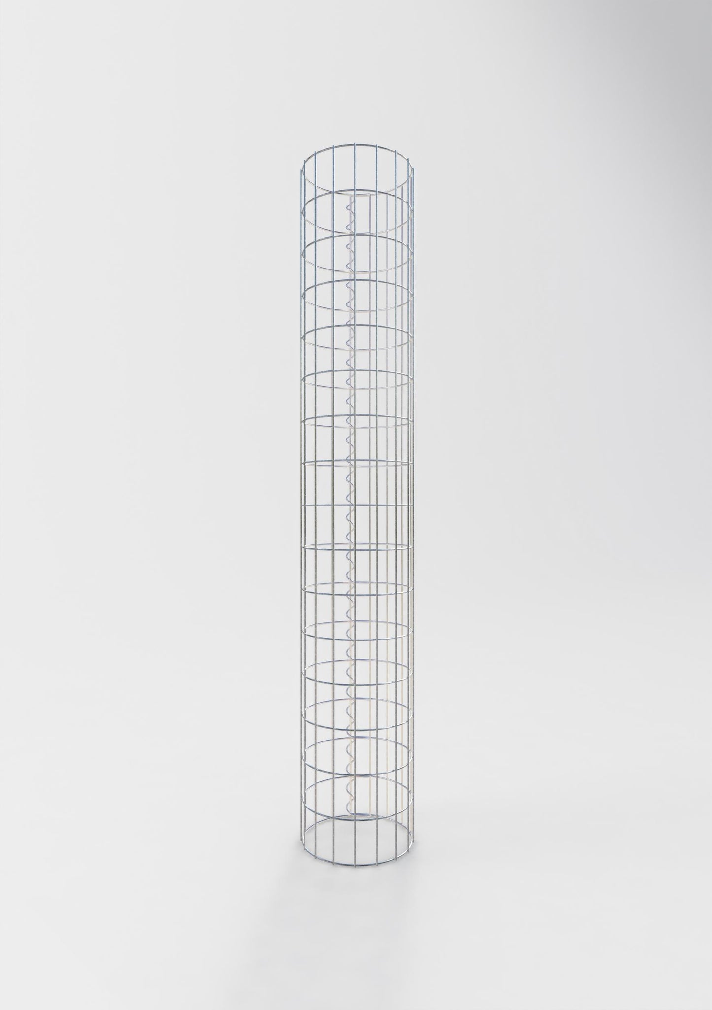 Columna de gaviones redonda 27 cm de diámetro, 160 cm de altura, malla 5 cm x 10 cm