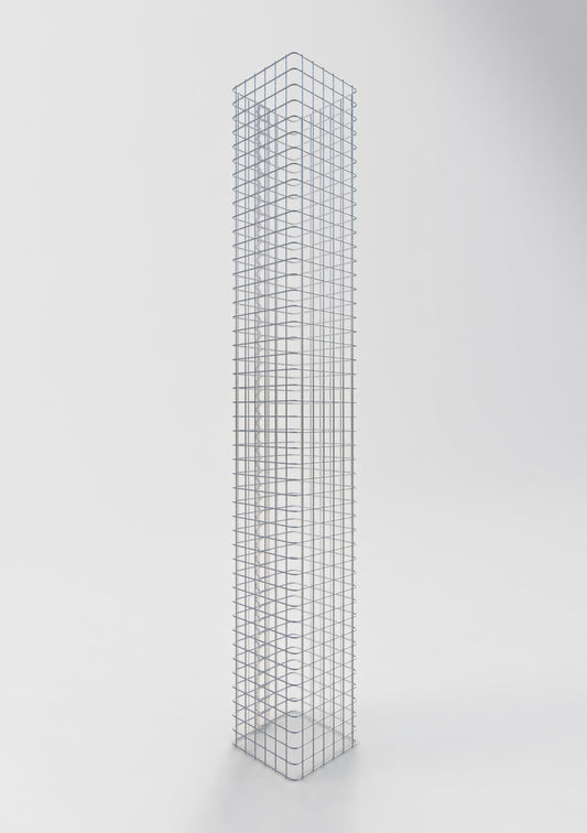 Gabionensäule eckig 32 cm x 32 cm, 230 cm Höhe, MW 5 cm x 5 cm