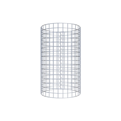Gabion column around 47 cm diameter, 80 cm height, mesh size 5 cm x 5 cm