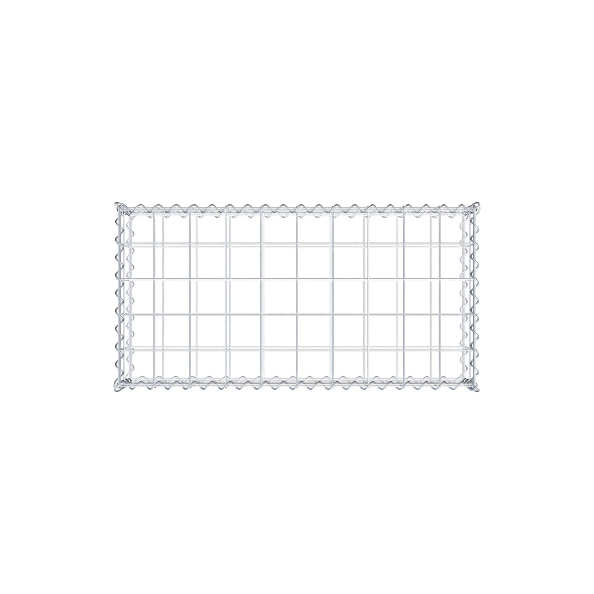 Gabion 100 cm x 20 cm x 50 cm (L x H x D), maskstorlek 10 cm x 10 cm, spiral
