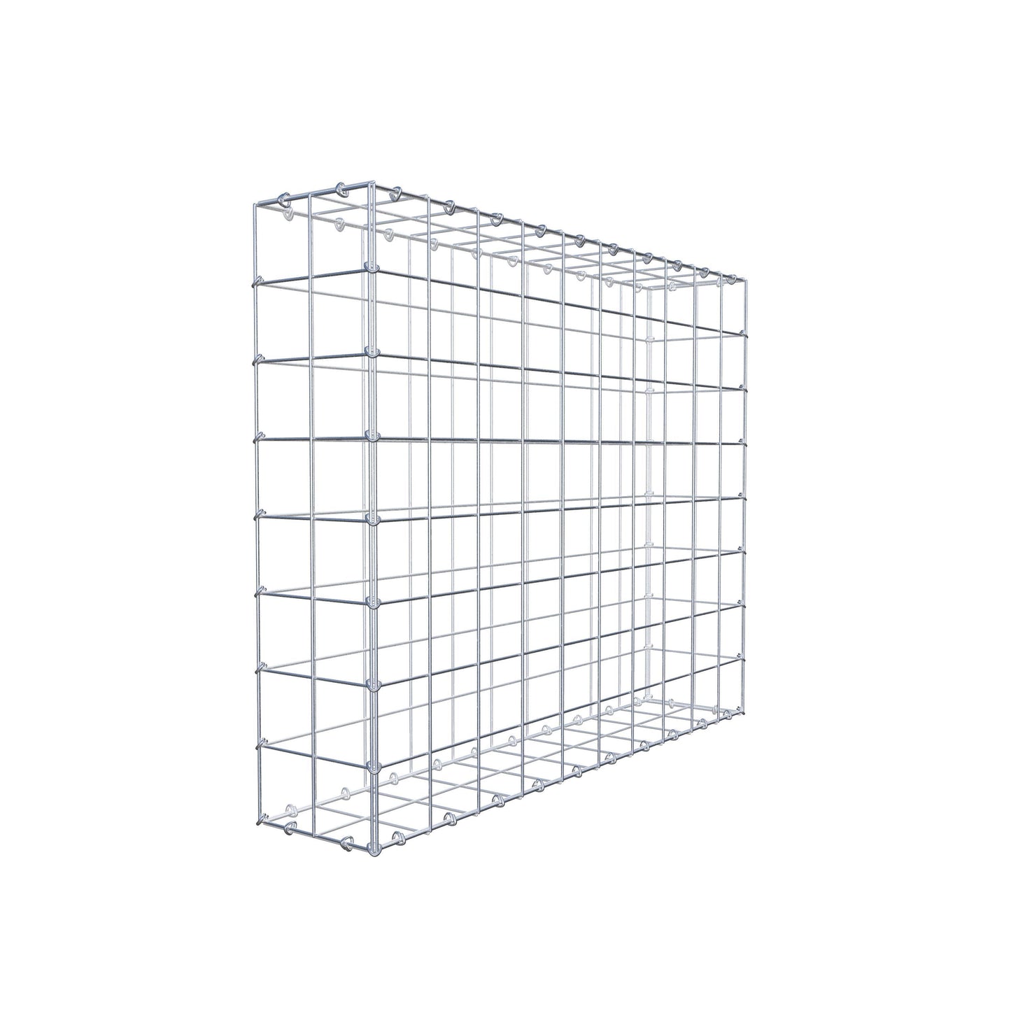 Gabbione 100 cm x 80 cm x 20 cm (L x H x P), maglia 10 cm x 10 cm, anello a C