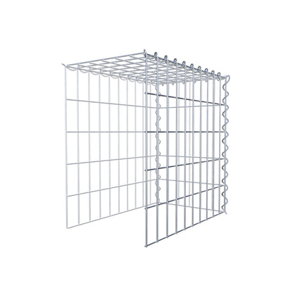 Gabion rapporté type 4 50 cm x 50 cm x 30 cm (L x H x P), mailles 5 cm x 10 cm, spirale