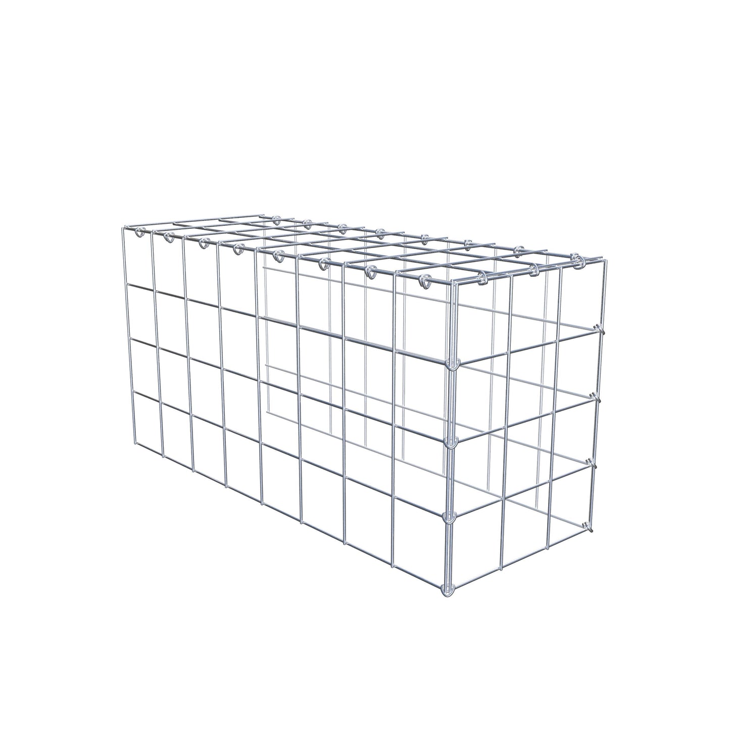 Gabbione aggiuntivo tipo 4 80 cm x 40 cm x 30 cm (L x H x P), maglia 10 cm x 10 cm, anello a C